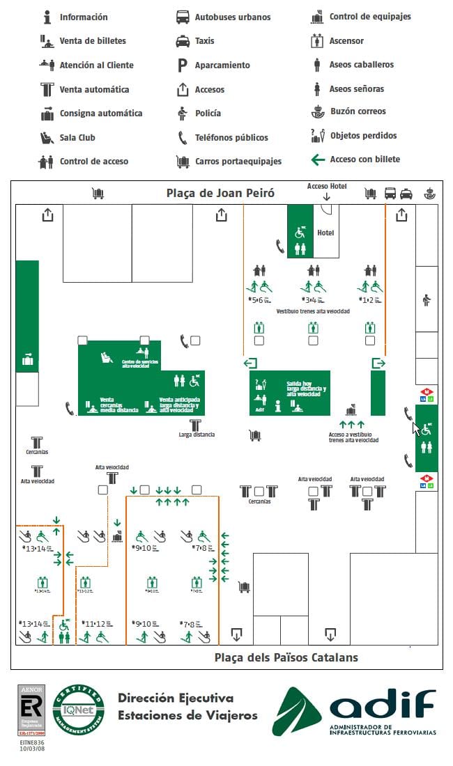 巴塞罗那桑铁路站地图