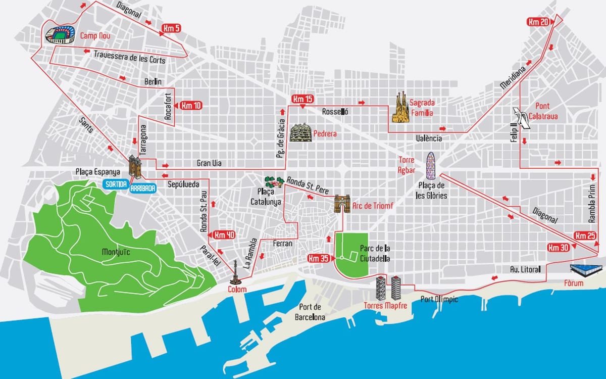 诺营地的巴塞罗那地图