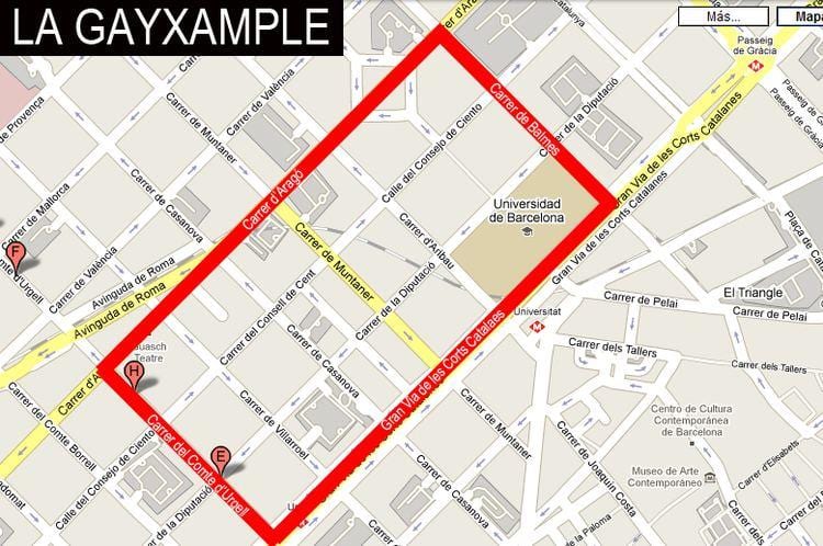 地图gayxample巴塞罗那