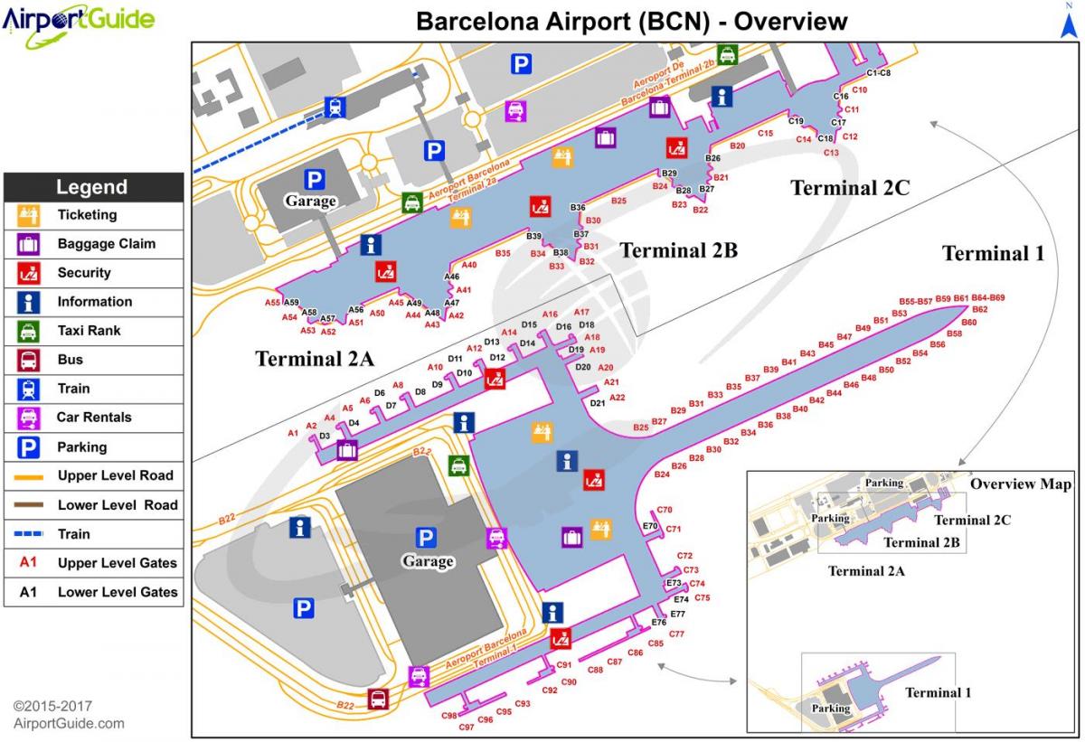 巴塞罗那机场t2地图
