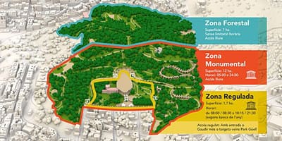 高迪巴塞罗那公园地图