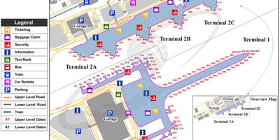 巴塞罗那机场的地图