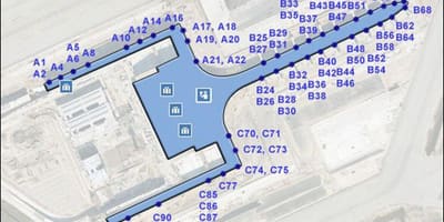 巴塞罗那机场终端1的地图