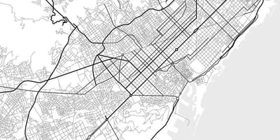 巴塞罗那矢量地图