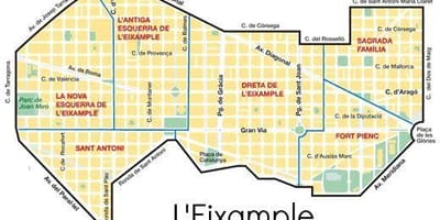 地图，巴塞罗那barcelona