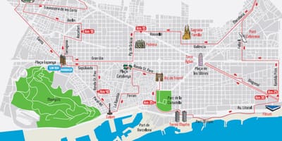 诺营地的巴塞罗那地图