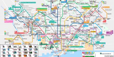 巴塞罗那的地铁线路图的旅游景点